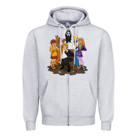Heather Grey surprise!  scooby dog with friends funny halloween Zipper Hoodie - longCreatives