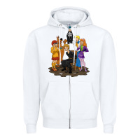 White surprise!  scooby dog with friends funny halloween Zipper Hoodie - longCreatives