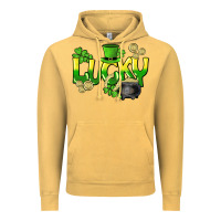 Vintage Mustard Lucky St. Patrick's Day Vintage Hoodie - HowdyJamesFarm