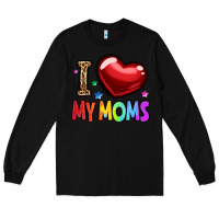 Black i love my moms Long Sleeve Tee - OliviaCreatesArt
