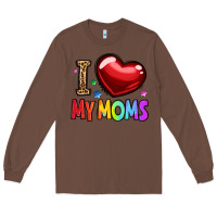 Chestnut i love my moms Long Sleeve Tee - OliviaCreatesArt