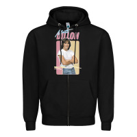 Black Matt Dillon - Retro Aesthetic Design Zipper Hoodie - longCreatives