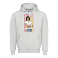Dove Grey Matt Dillon - Retro Aesthetic Design Zipper Hoodie - longCreatives