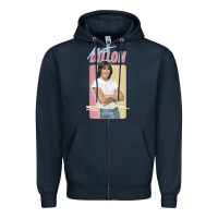 Navy Matt Dillon - Retro Aesthetic Design Zipper Hoodie - longCreatives