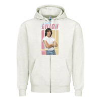 Oatmeal Heather Matt Dillon - Retro Aesthetic Design Zipper Hoodie - longCreatives