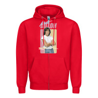 Red Matt Dillon - Retro Aesthetic Design Zipper Hoodie - longCreatives