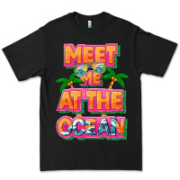 Black Meet me at the ocean Summer Premium Tee - NancyCooperArtShop