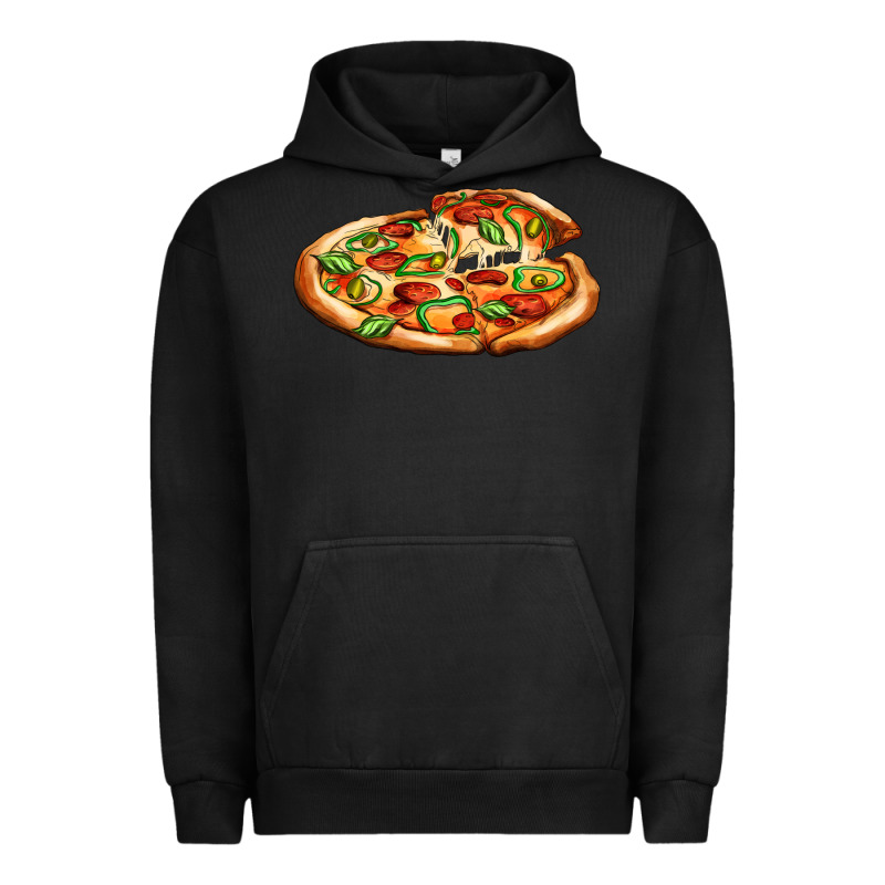 Big Pizza Urban Hoodie by AdoDesignShop | Teevron