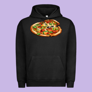 Big Pizza Urban Hoodie Designed By Adodesignshop