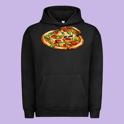 Big Pizza Urban Hoodie Designed By Adodesignshop