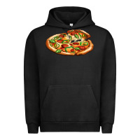 Pigment Black big pizza Urban Hoodie - AdoDesignShop