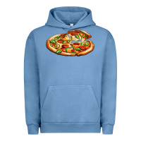 Pigment Pebble Blue big pizza Urban Hoodie - AdoDesignShop