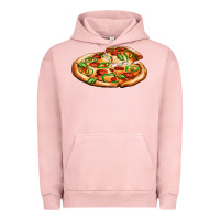 Pigment Salmon big pizza Urban Hoodie - AdoDesignShop