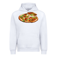 White big pizza Urban Hoodie - AdoDesignShop
