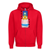 Red Cn Adventure Time Finn Jake Bmo Best Buds Zipper Hoodie - longCreatives
