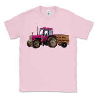 Bubblegum Pink Pink Farm Tractor Classic Tee - RanaPortraitStore