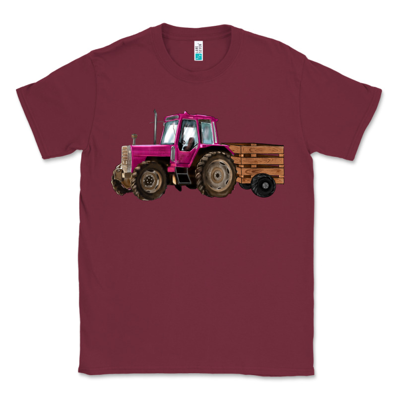 Pink Farm Tractor Classic Tee by RanaPortraitStore | Teevron