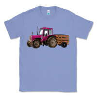 Colony Blue Pink Farm Tractor Classic Tee - RanaPortraitStore
