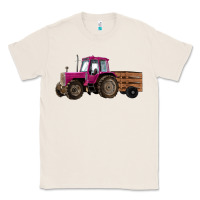 Natural Pink Farm Tractor Classic Tee - RanaPortraitStore