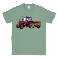 Sage Pink Farm Tractor Classic Tee - RanaPortraitStore