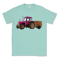 Seafoam Pink Farm Tractor Classic Tee - RanaPortraitStore