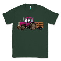 Sports Green Pink Farm Tractor Classic Tee - RanaPortraitStore