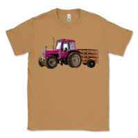 Toasted Coconut Pink Farm Tractor Classic Tee - RanaPortraitStore