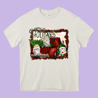 Happy Holidays Gnomes Christmas Truck Heavy Core Tee Designed By Bettercallsaul