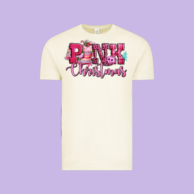 Pink Christmas Vintage Tee Designed By Cowgirlartshop