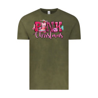 Vintage Olive pink christmas Vintage Tee - CowGirlArtShop