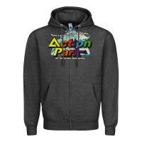 Charcoal Heather Funny Action Park New Jersey 1978 Vintage Zipper Hoodie - longCreatives