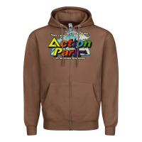 Chestnut Funny Action Park New Jersey 1978 Vintage Zipper Hoodie - longCreatives