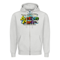 Dove Grey Funny Action Park New Jersey 1978 Vintage Zipper Hoodie - longCreatives