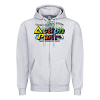 Heather Grey Funny Action Park New Jersey 1978 Vintage Zipper Hoodie - longCreatives