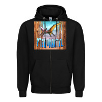 Black dinosaur pterodactyl Zipper Hoodie - Artiststas
