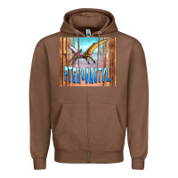 Chestnut dinosaur pterodactyl Zipper Hoodie - Artiststas
