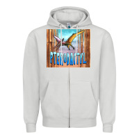 Dove Grey dinosaur pterodactyl Zipper Hoodie - Artiststas