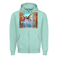 Seafoam dinosaur pterodactyl Zipper Hoodie - Artiststas