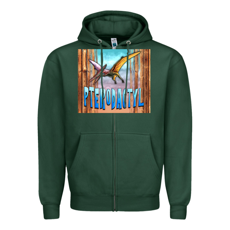 Dinosaur Pterodactyl Zipper Hoodie by Artiststas | Teevron