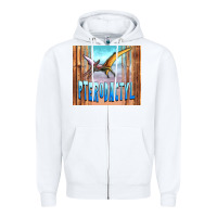 White dinosaur pterodactyl Zipper Hoodie - Artiststas