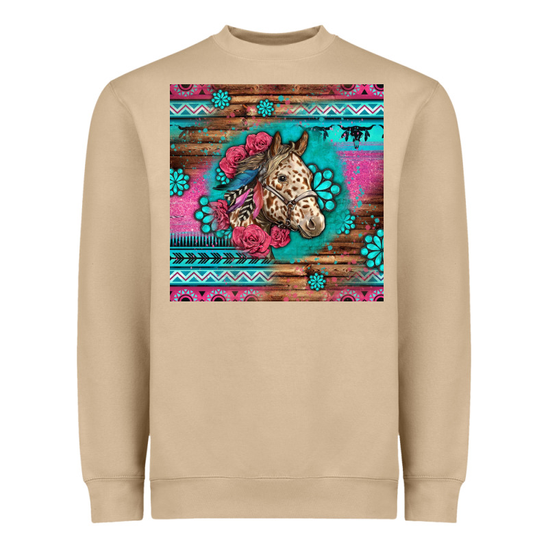Floral Horse Heavyweight Sweatshirt by LillyAllenDesigns | Teevron