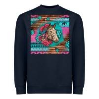 Navy floral horse Heavyweight Sweatshirt - LillyAllenDesigns