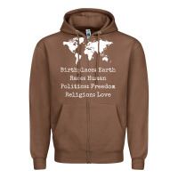 Chestnut birthplace earth race human politics freedom religion love t shirt Zipper Hoodie - longCreatives