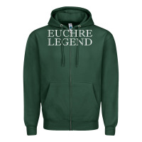 Sports Green euchre tee shirt funny euchre player gift idea euchre legend Zipper Hoodie - longCreatives