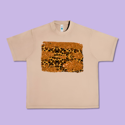 Leopard Glitter Background Urban Heavy Tee Designed By Ranaportraitstore