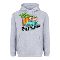 Heather Grey road trippin Heavyweight Hoodie - BarkalooDesign