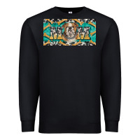 Black english bulldog mom  license plate template Premium Sweatshirt - BarkalooDesign