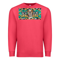 English Bulldog Mom  License Plate Template Premium Sweatshirt | Teevron