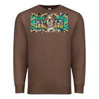 Chestnut english bulldog mom  license plate template Premium Sweatshirt - BarkalooDesign
