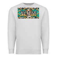 Dove Grey english bulldog mom  license plate template Premium Sweatshirt - BarkalooDesign